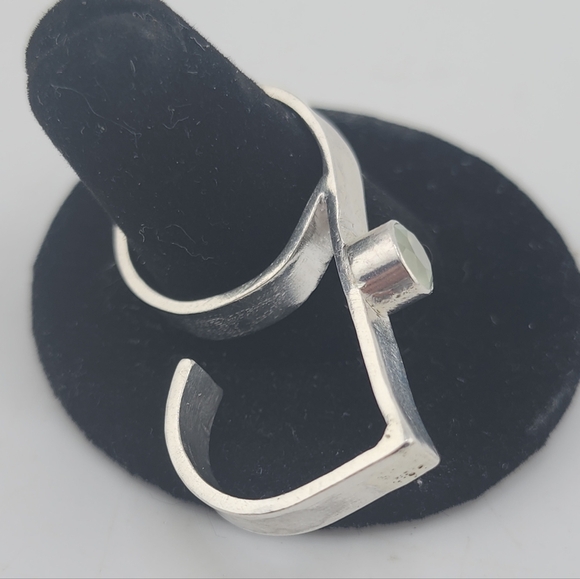 PERHNITE DOUBLE RING HANDMADE IN STERLING SILVER SIZE 9 & ADJUSTABLE - Picture 8 of 16